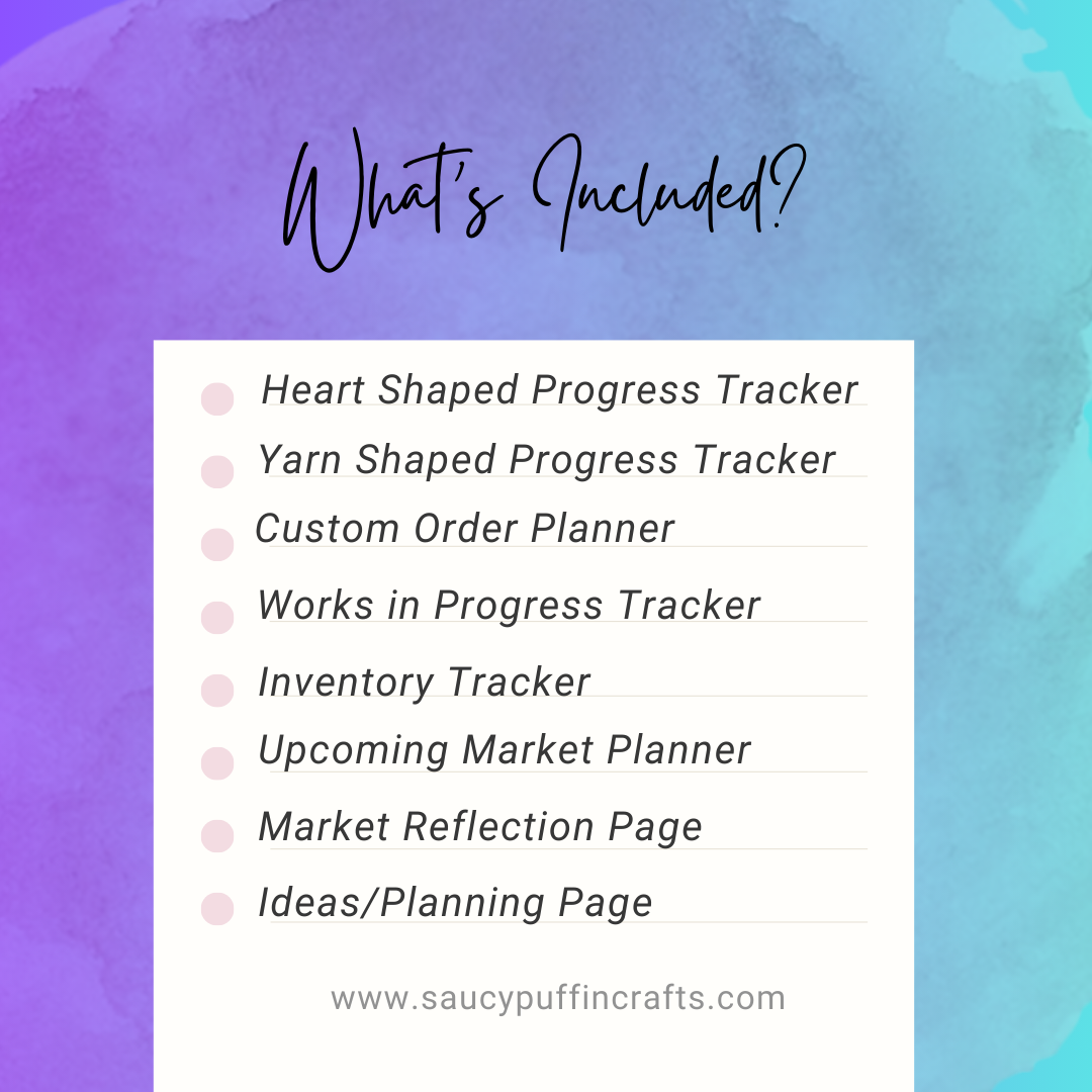 Crochet Market & Inventory Planner |Printable A4 Crochet Organizer |Digital Download