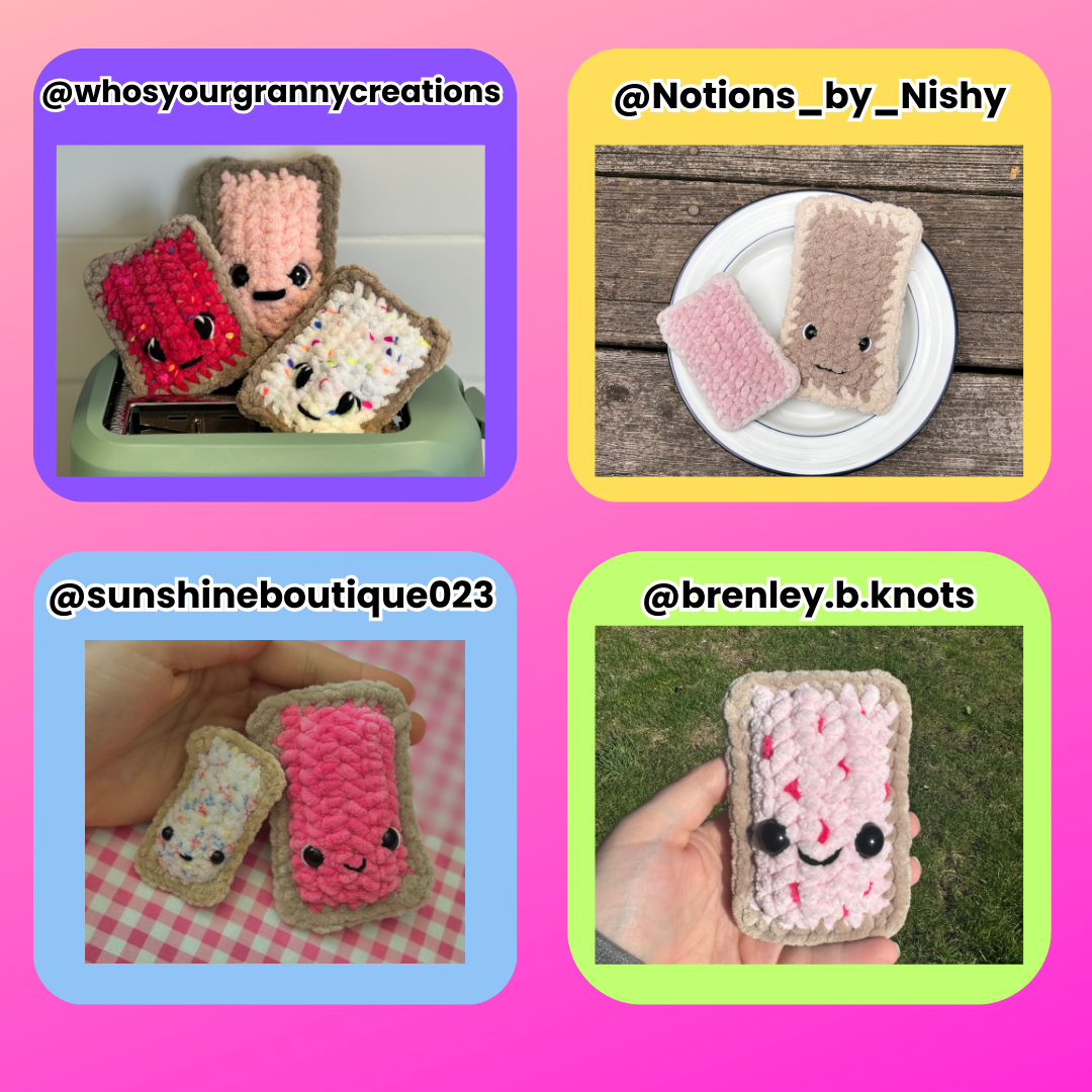 No Sew Toaster Pastry Crochet Pattern