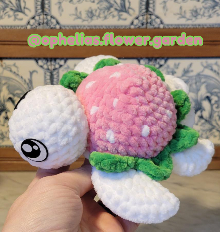 LOW-SEW Tiny Twinkie the Turtle Crochet Pattern (TWO shell options!)