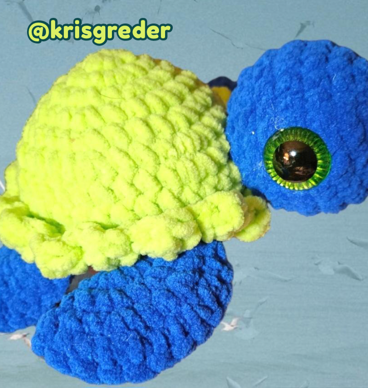 LOW-SEW Tiny Twinkie the Turtle Crochet Pattern (TWO shell options!)