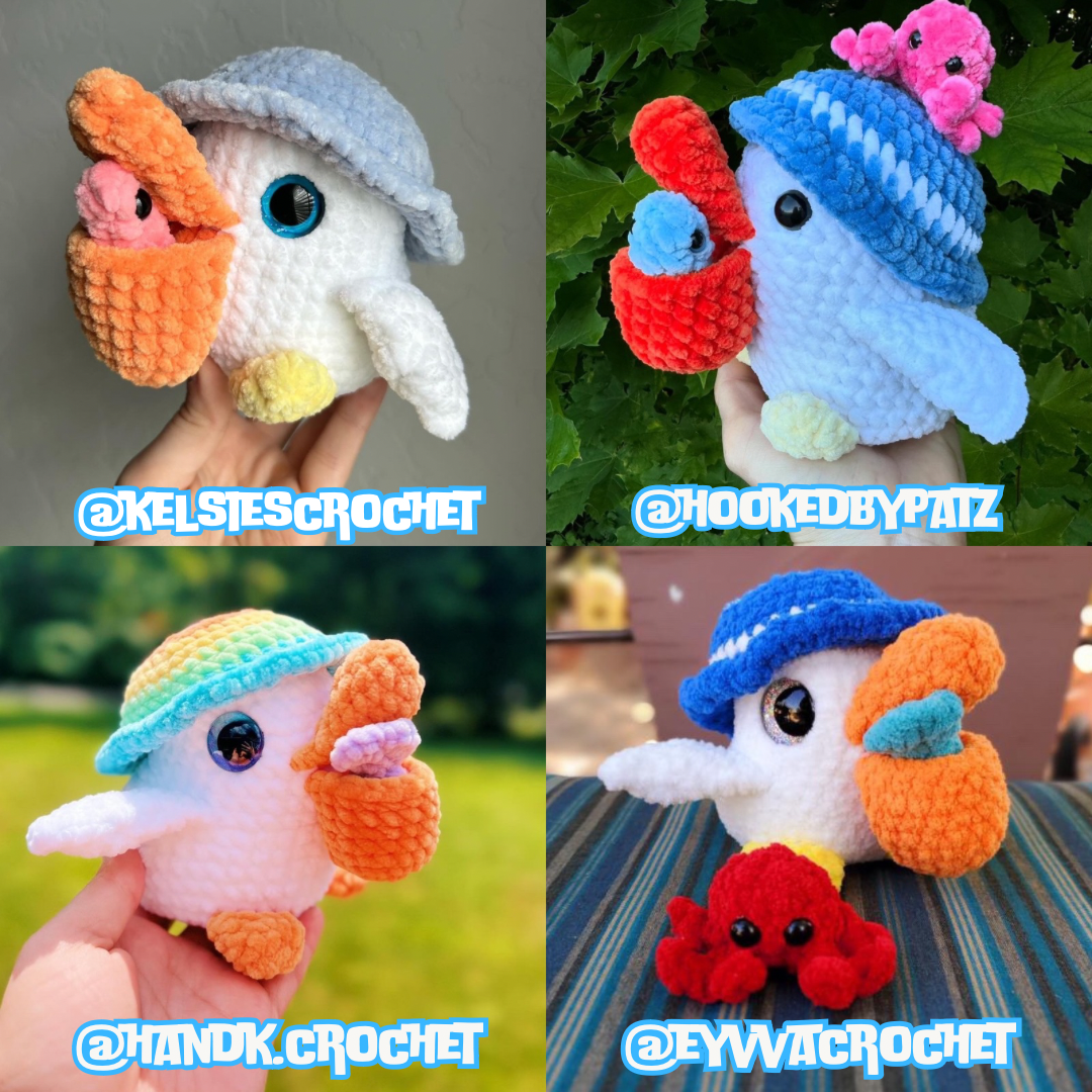 No Sew Paddy the Pelican + Friends Crochet Pattern