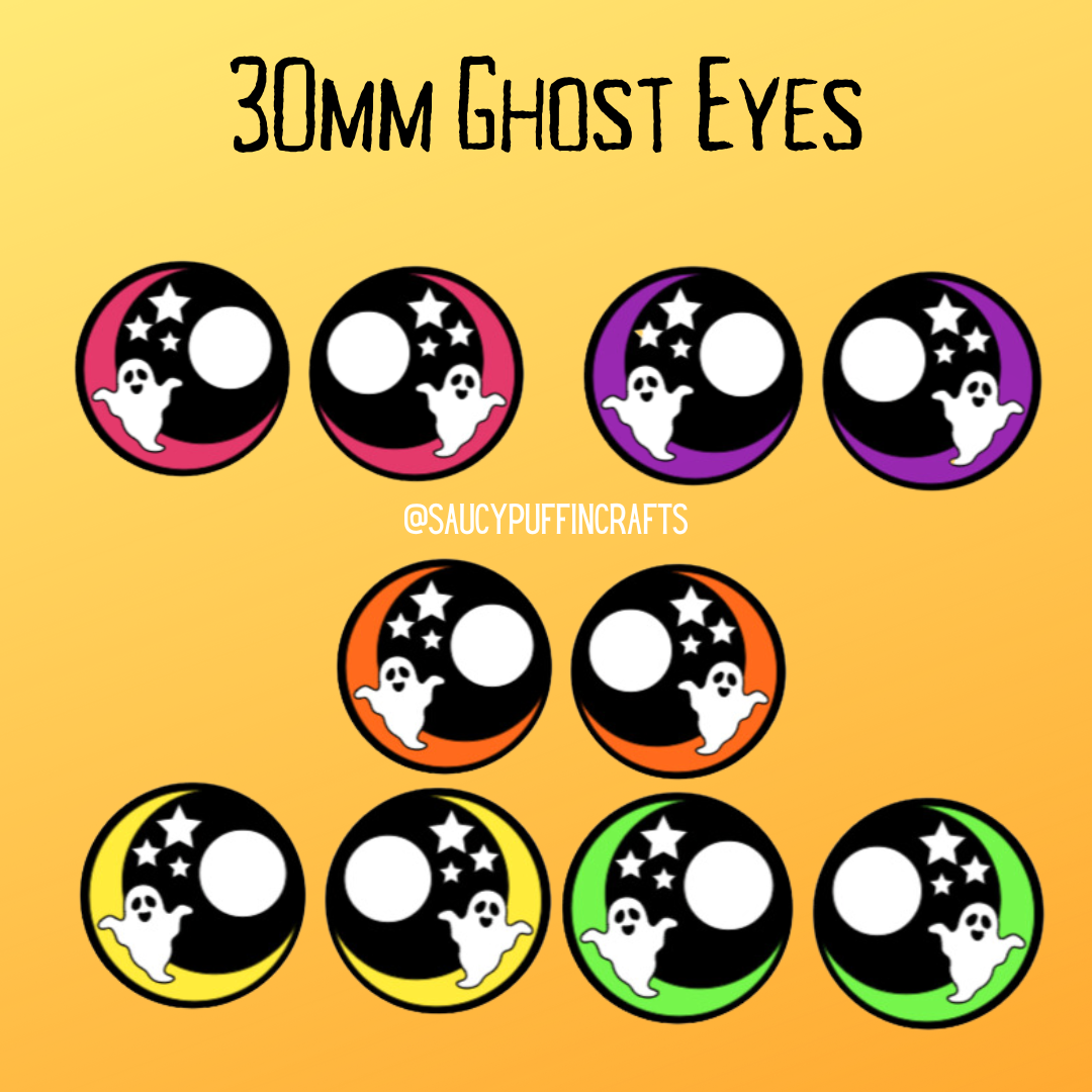 30mm Ghost Eyes Saucy Puffin Crafts