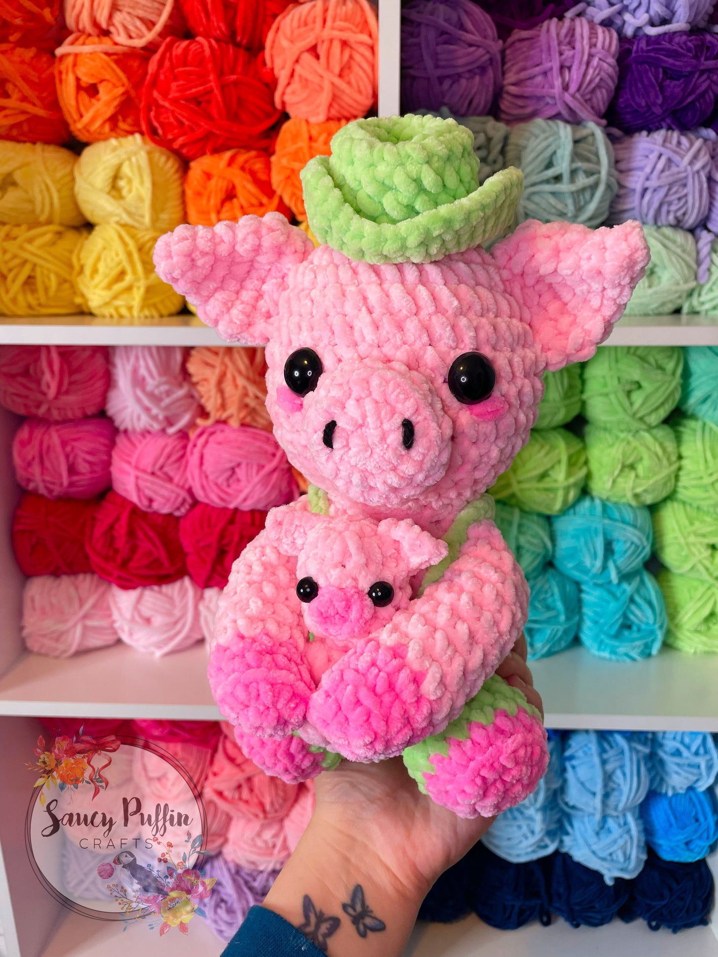 Papa Pig & Baby Pig Crochet Pattern