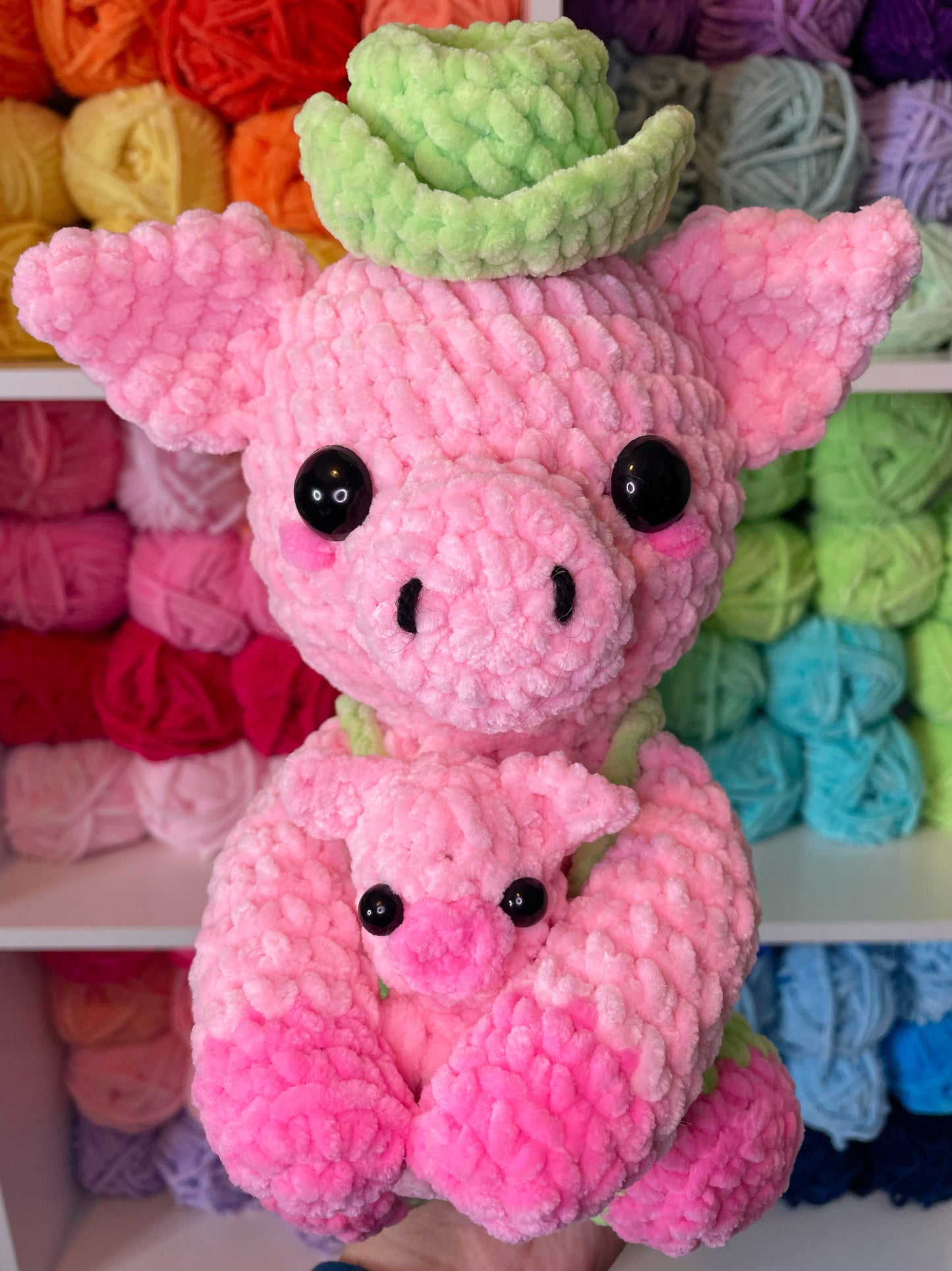 Papa Pig & Baby Pig Crochet Pattern