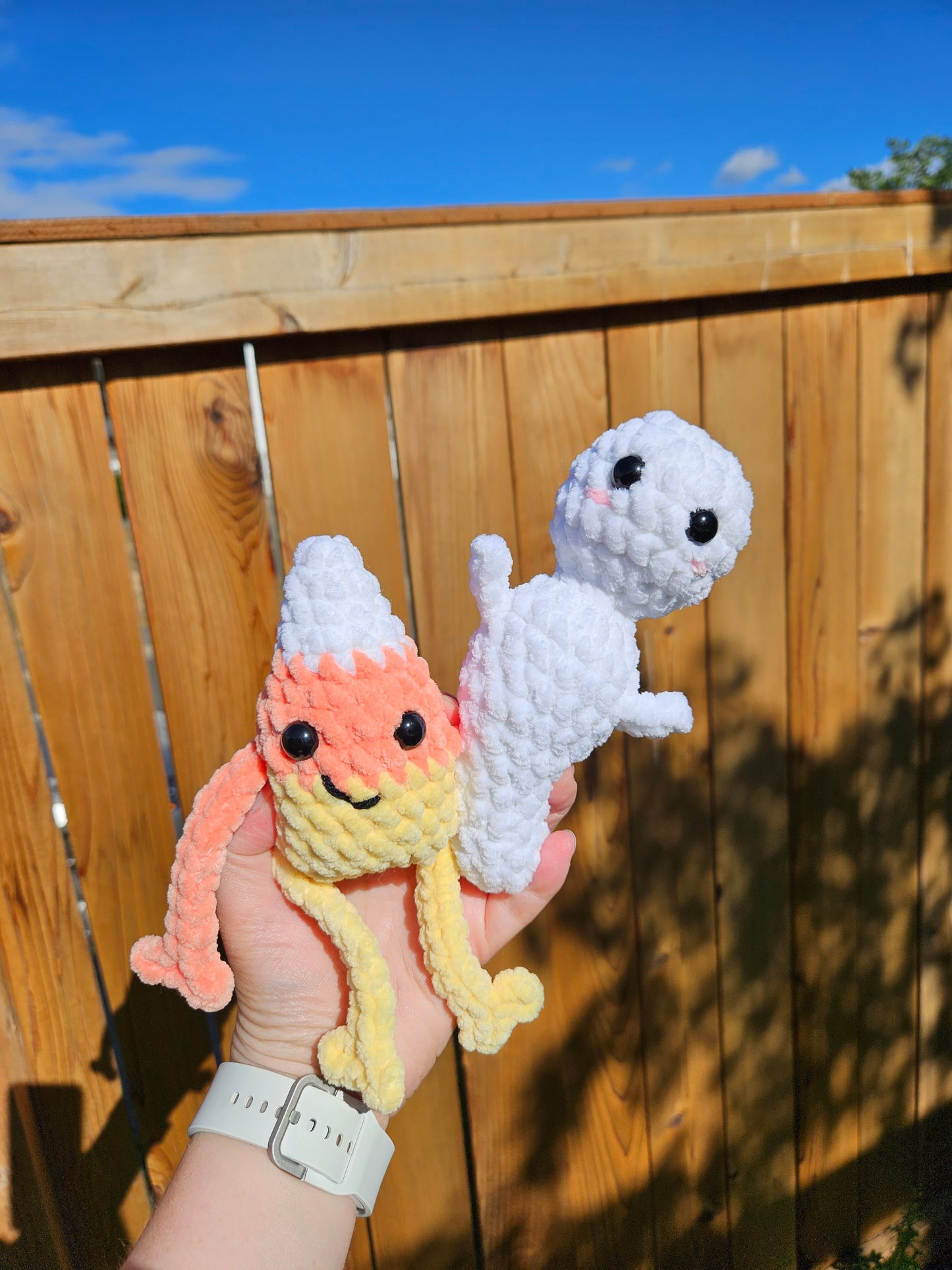 No Sew Spooky Duo - Candy Corn & Ghost Crochet Patterns