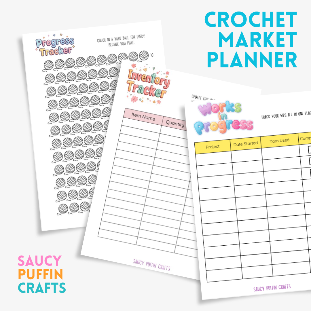 Crochet Market & Inventory Planner |Printable A4 Crochet Organizer |Digital Download