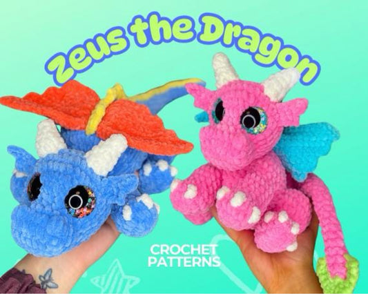 Zeus the Dragon 2 in 1 Pattern Pack (Laying & Sitting Version)