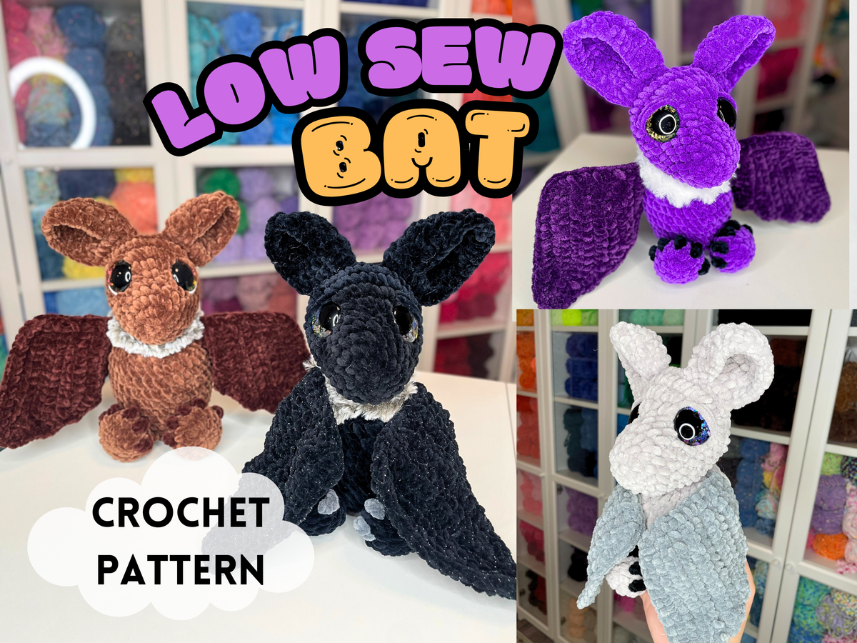 Low Sew Bat Crochet Pattern – Saucy Puffin Crafts