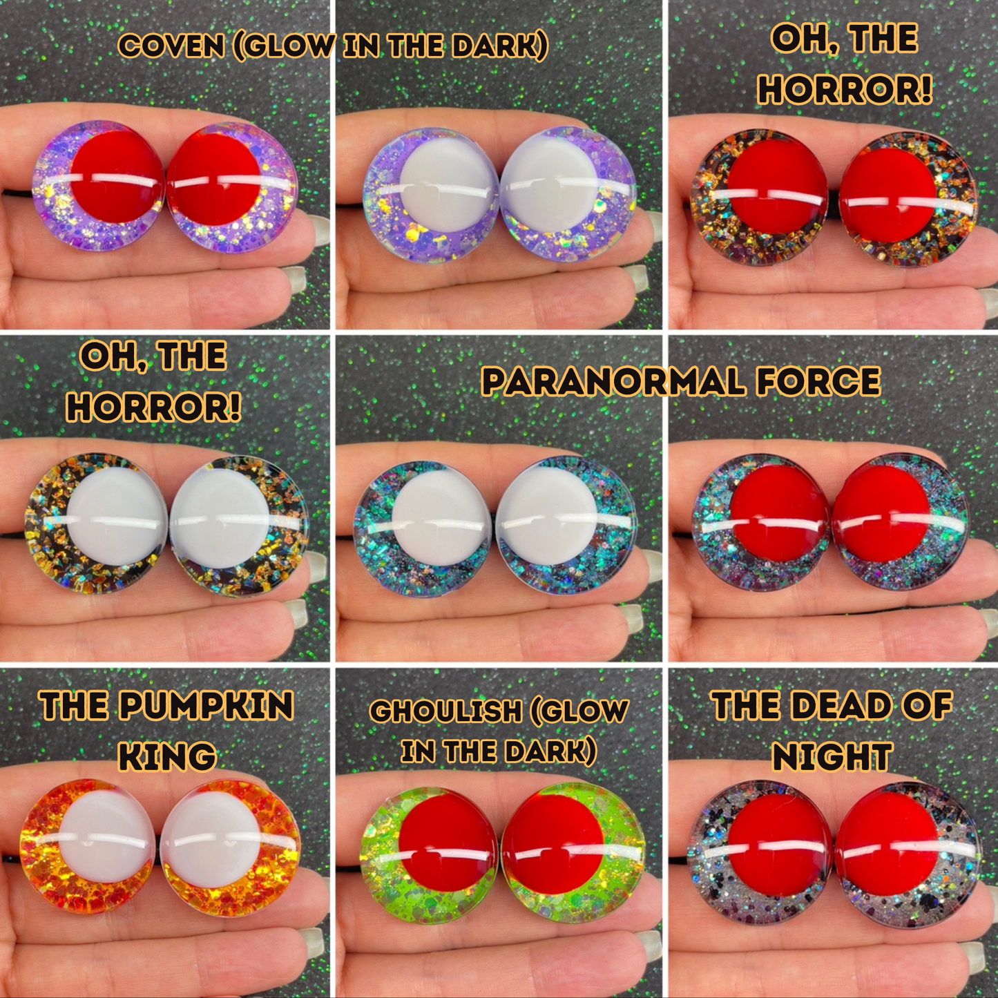 The 'Spooky Vibes' Collection Safety Eyes (Red/White Pupils)