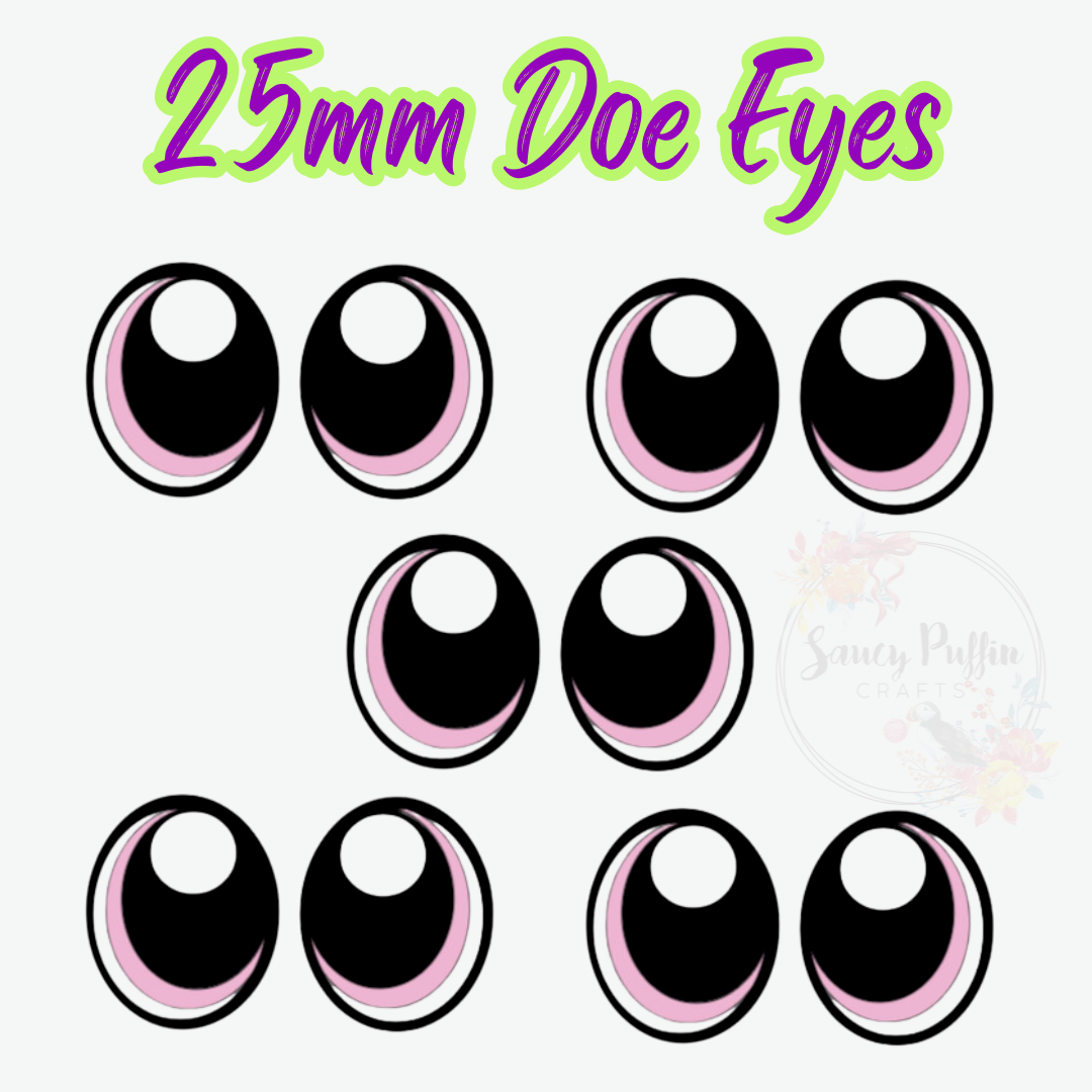 25mm Doe Felt Eyes - Single Color
