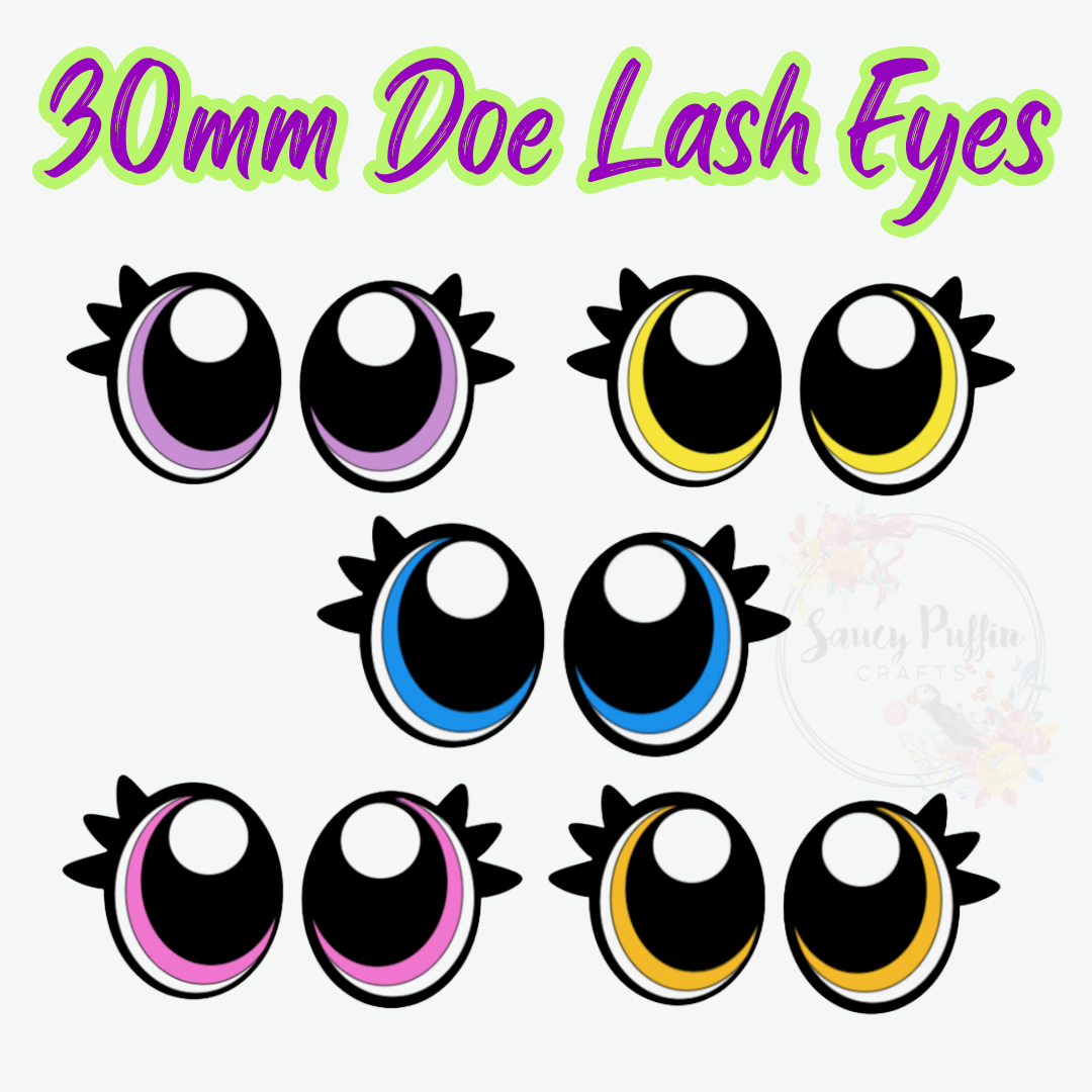 30mm Doe Lash Felt Eyes