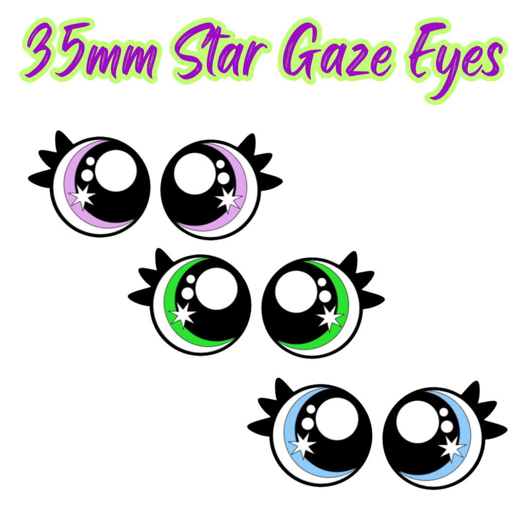35mm Star Gaze Felt Eyes 5 Pair Set Saucy Puffin Crafts 35mm-star-gaze-felt-eyes-5-pair-set-saucy-puffin-crafts