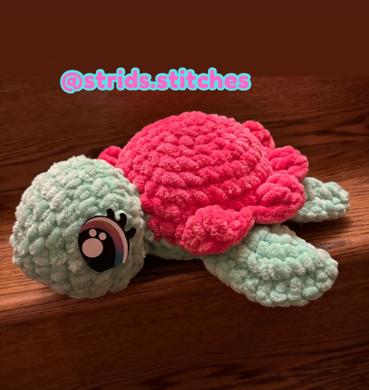 LOW-SEW Tiny Twinkie the Turtle Crochet Pattern (TWO shell options!)