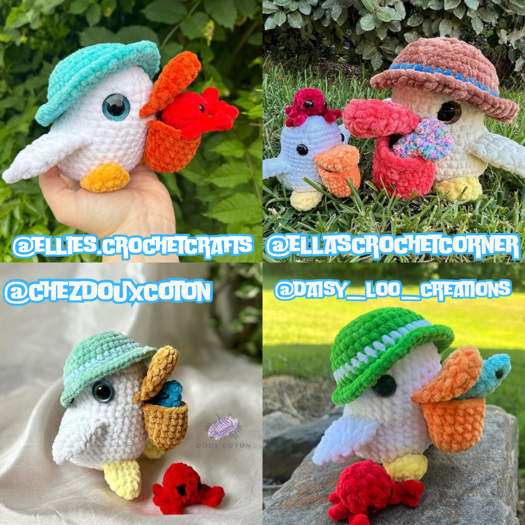 No Sew Paddy the Pelican + Friends Crochet Pattern