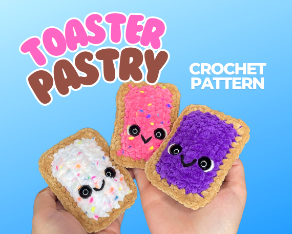 No Sew Toaster Pastry Crochet Pattern