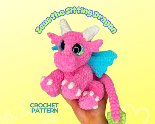 Zeus the Sitting Dragon Crochet Pattern