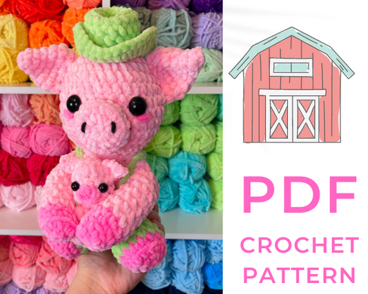 Papa Pig & Baby Pig Crochet Pattern