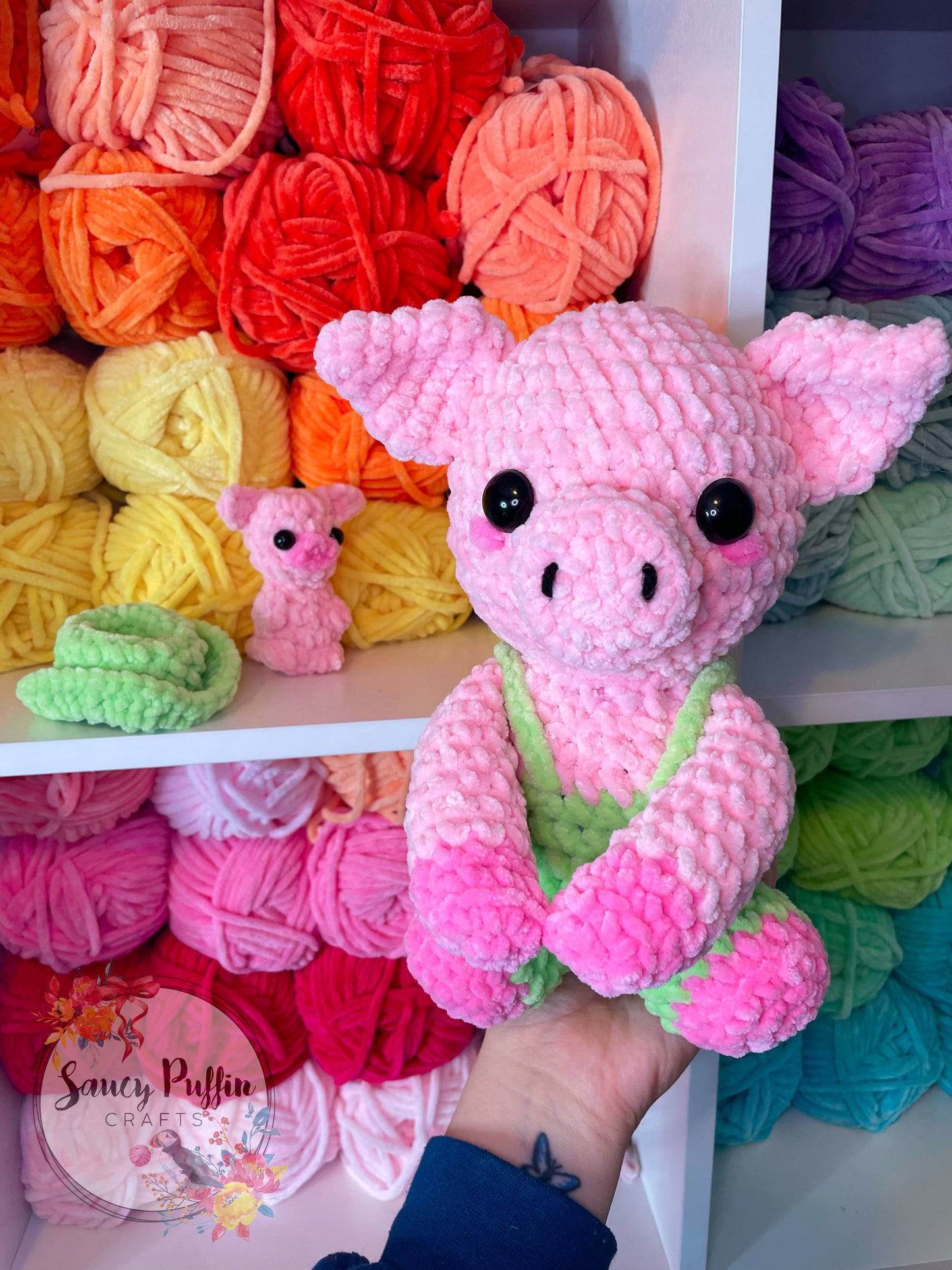 Papa Pig & Baby Pig Crochet Pattern